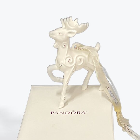 Pandora 2017 Limited Edition Porcelain Reindeer Ornament - Picture 10 of 14